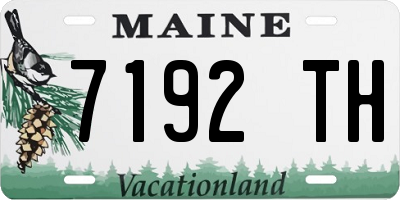 ME license plate 7192TH