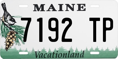ME license plate 7192TP