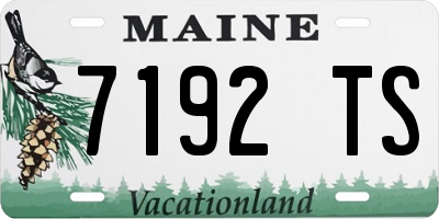 ME license plate 7192TS