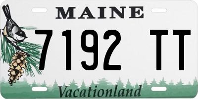 ME license plate 7192TT