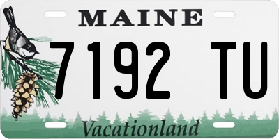 ME license plate 7192TU