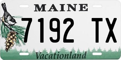 ME license plate 7192TX