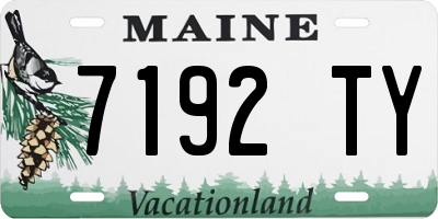 ME license plate 7192TY