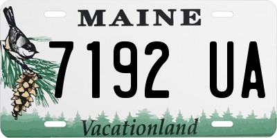 ME license plate 7192UA