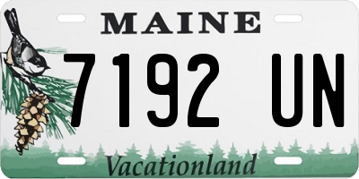 ME license plate 7192UN