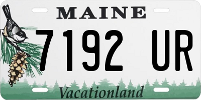 ME license plate 7192UR