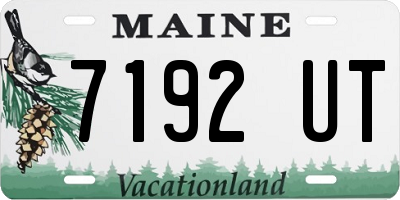 ME license plate 7192UT
