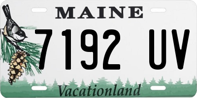 ME license plate 7192UV