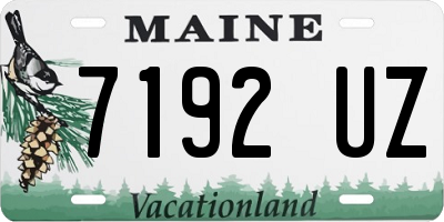 ME license plate 7192UZ