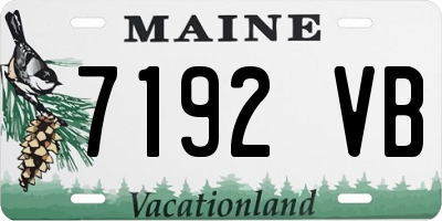 ME license plate 7192VB