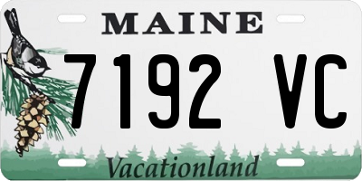 ME license plate 7192VC