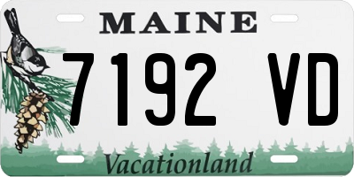 ME license plate 7192VD