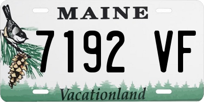 ME license plate 7192VF