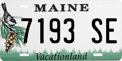 ME license plate 7193SE