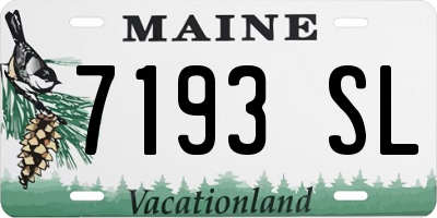 ME license plate 7193SL