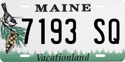 ME license plate 7193SQ