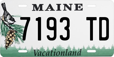 ME license plate 7193TD