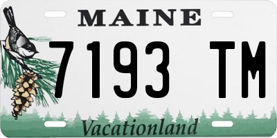 ME license plate 7193TM