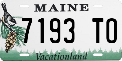ME license plate 7193TO