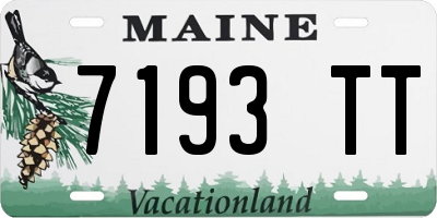 ME license plate 7193TT