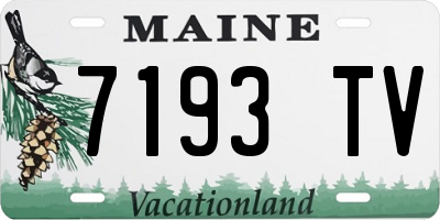 ME license plate 7193TV