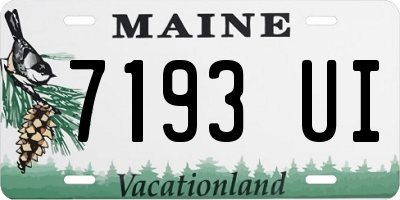 ME license plate 7193UI