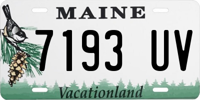 ME license plate 7193UV