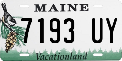 ME license plate 7193UY