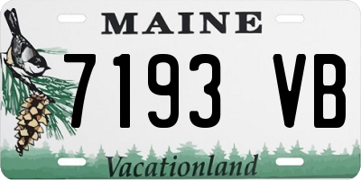 ME license plate 7193VB