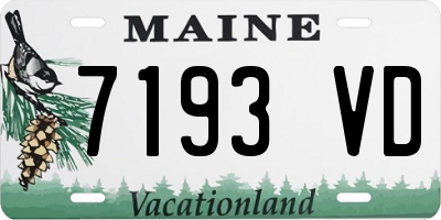 ME license plate 7193VD