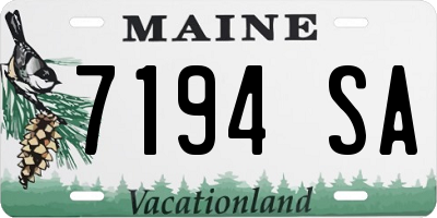 ME license plate 7194SA