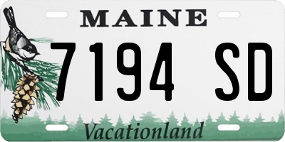 ME license plate 7194SD