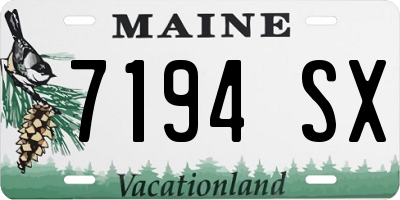 ME license plate 7194SX