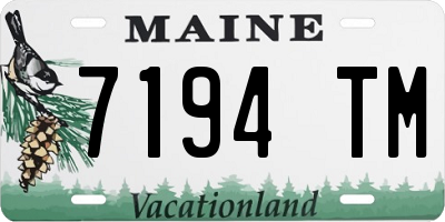 ME license plate 7194TM