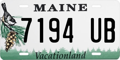 ME license plate 7194UB