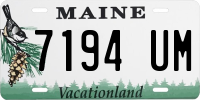 ME license plate 7194UM