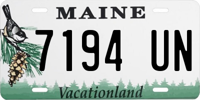 ME license plate 7194UN