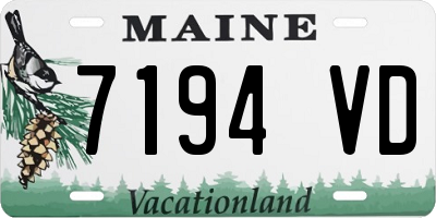 ME license plate 7194VD