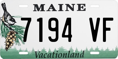 ME license plate 7194VF