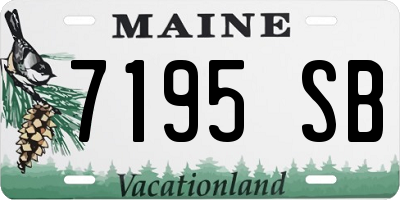 ME license plate 7195SB