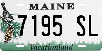 ME license plate 7195SL