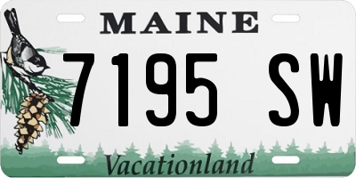 ME license plate 7195SW