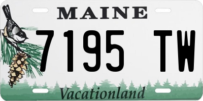 ME license plate 7195TW