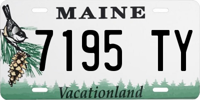 ME license plate 7195TY