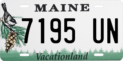 ME license plate 7195UN