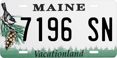 ME license plate 7196SN