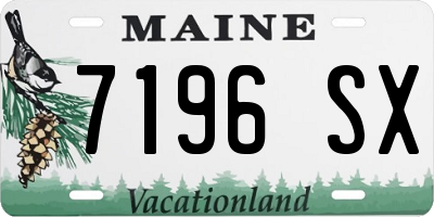 ME license plate 7196SX