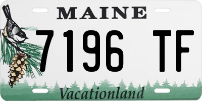 ME license plate 7196TF