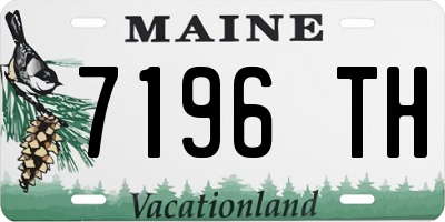 ME license plate 7196TH