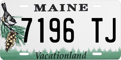 ME license plate 7196TJ